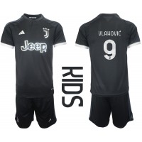 Juventus Dusan Vlahovic #9 3rd trikot Kinder 2023-24 Kurzarm (+ Kurze Hosen)